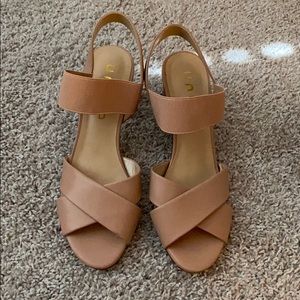 Pale Pink Chunk Heel